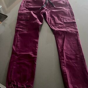 Men's Burgundy Cargo Pants
